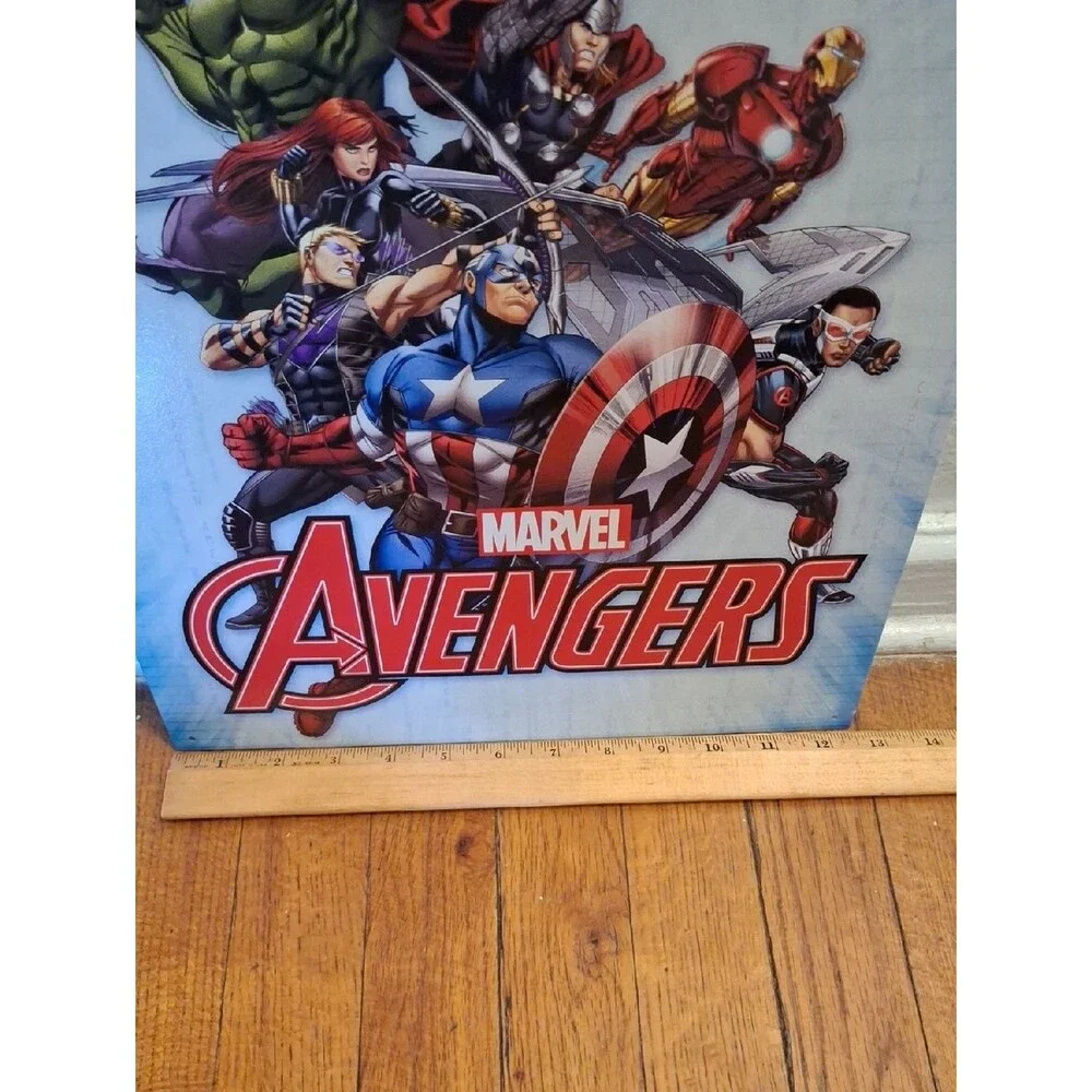 Marvel Avengers Wall Tin Art Sign in Red, Blue, Green